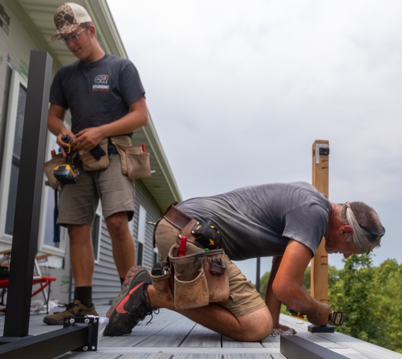 T&T crew building a deck