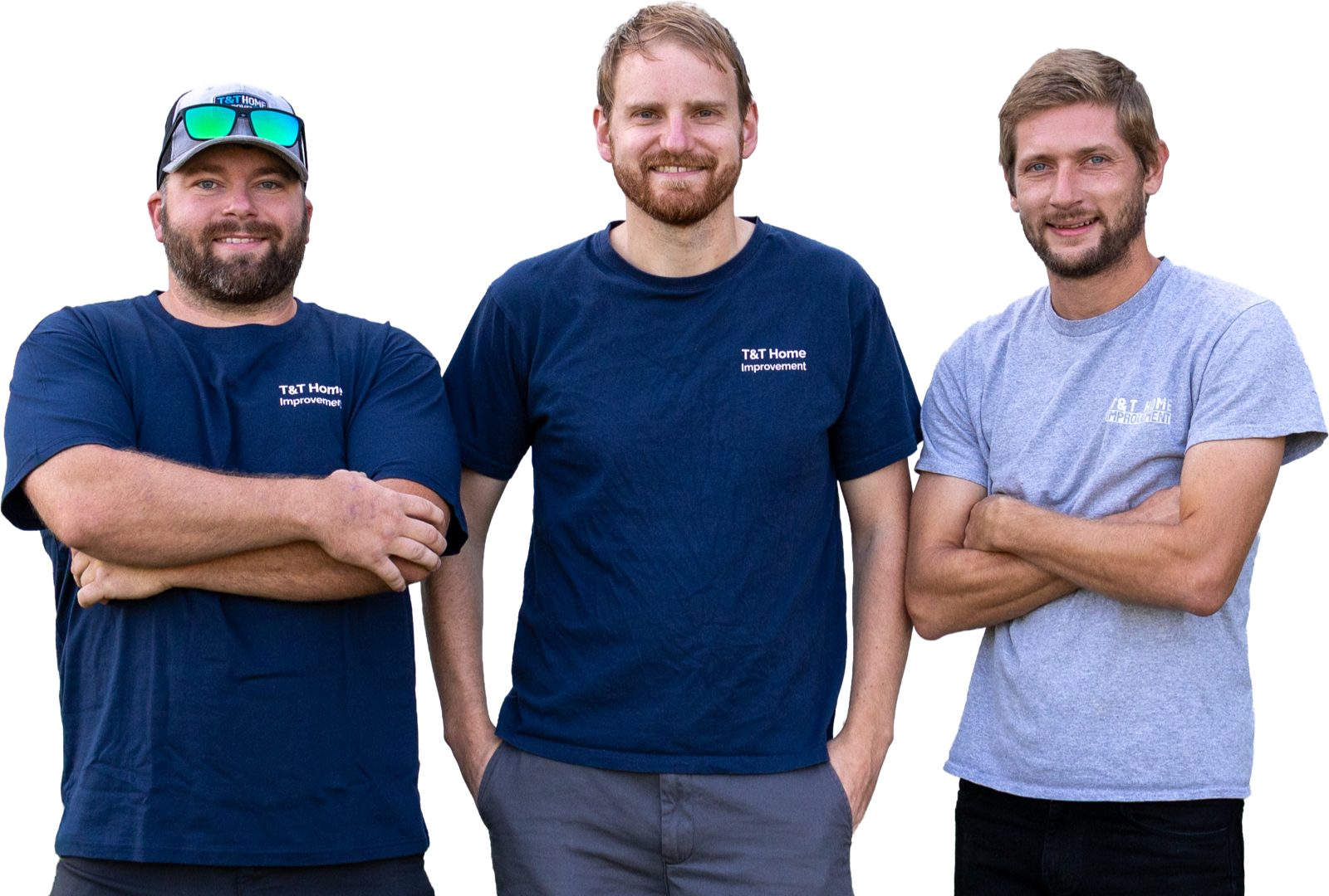 Tyler Heitz, Adam Fisher, and Tanner Heitz, owners of T&T Home Improvement